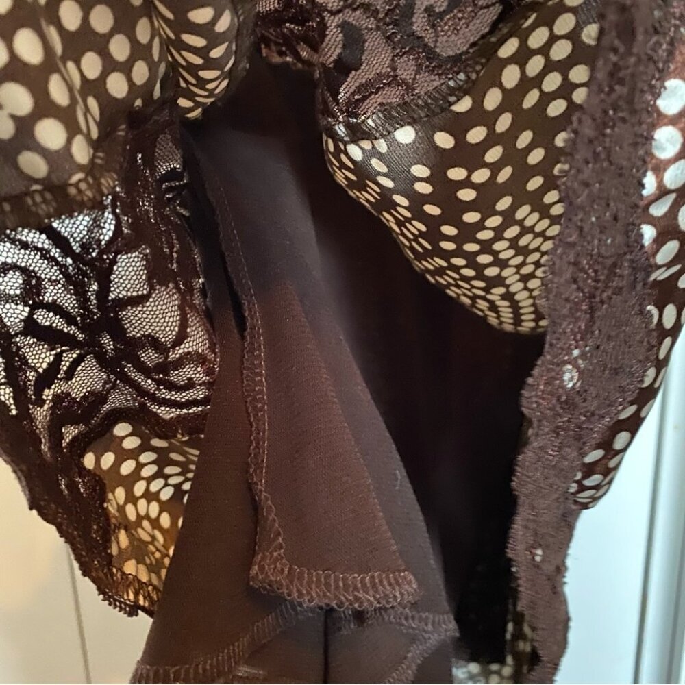 Brown Lace Polka Dot Camisole - Picture 4 of 5